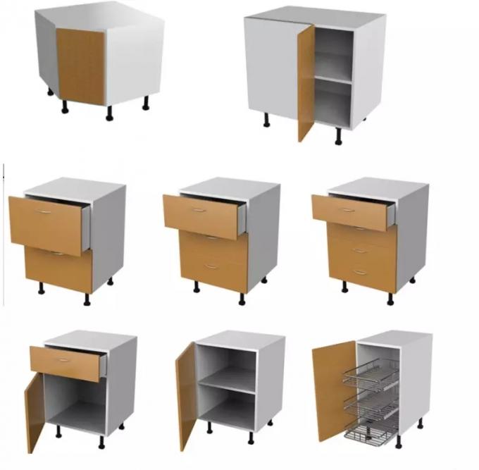 L dá forma a armários de cozinha de madeira pressionados/portas de armário simples da cozinha da placa de partícula