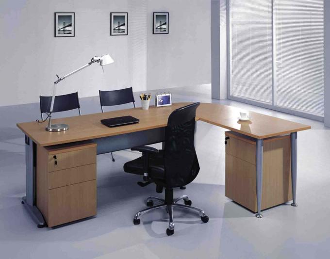 Mesa de escritório domiciliário a favor do meio ambiente da folhosa, tabela de PC de madeira pequena do MDF