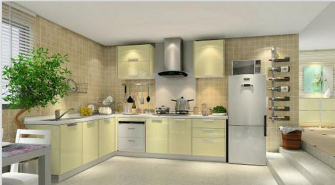 Armários de cozinha Frameless modernos de Desigh/armários de cozinha bloco liso da forma