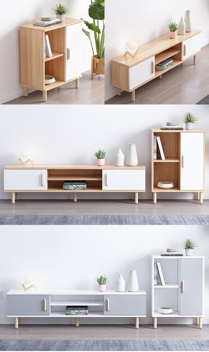 A tevê real da madeira da mobília simples da sala de visitas está o tipo moderno do pacote perfeito