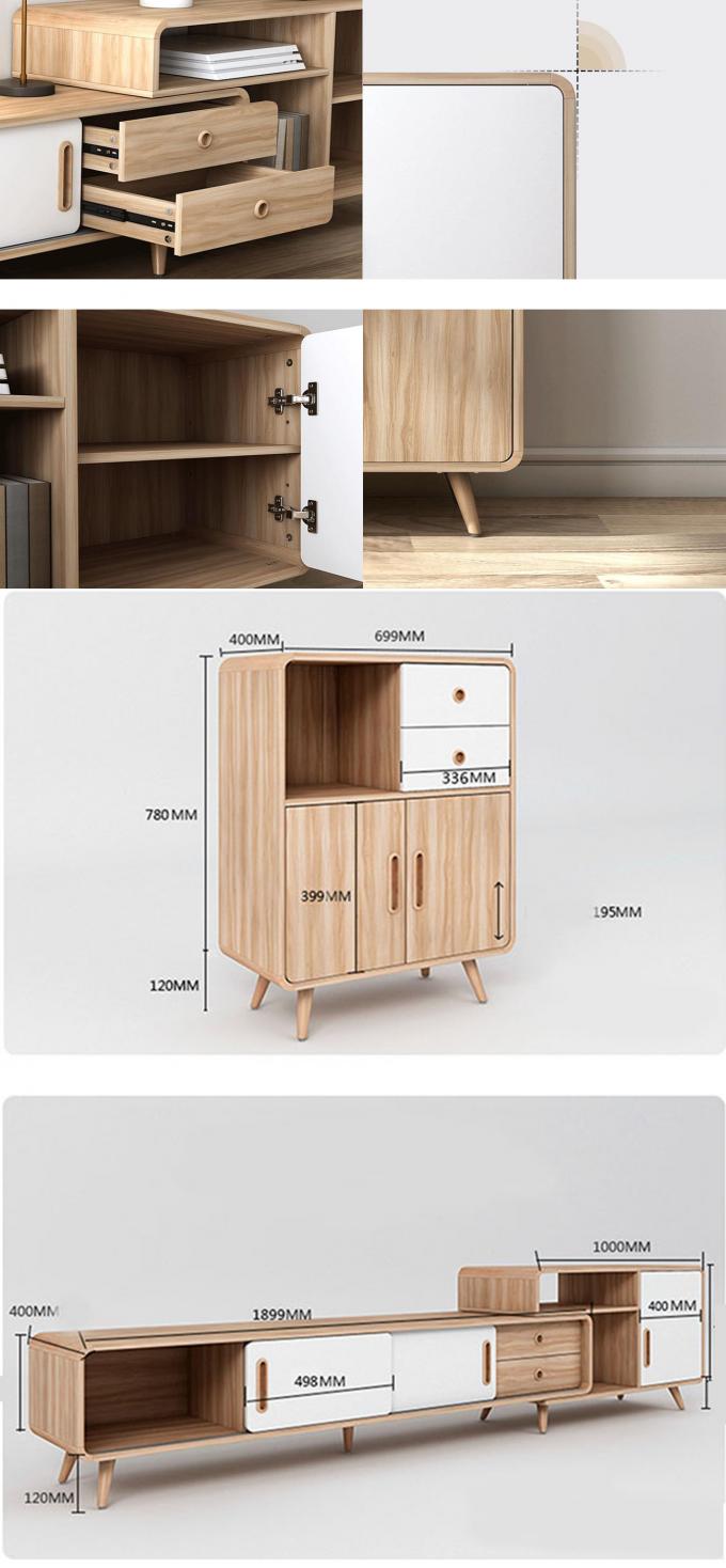 Mobília home impermeável da sala de visitas do armário simples moderno da tevê da madeira maciça do projeto do estilo