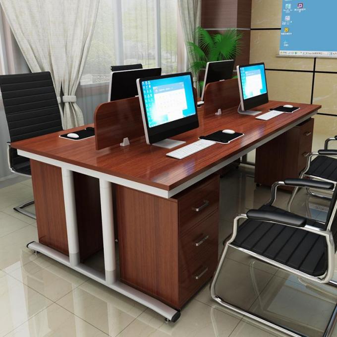 Mesa de escritório de madeira de madeira do mobiliário de escritório/gerente do folheado do MDF com gavetas