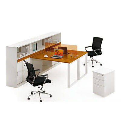 Mesa de escritório branca do bom mobiliário de escritório de madeira do folheado da placa de partícula da melamina da venda